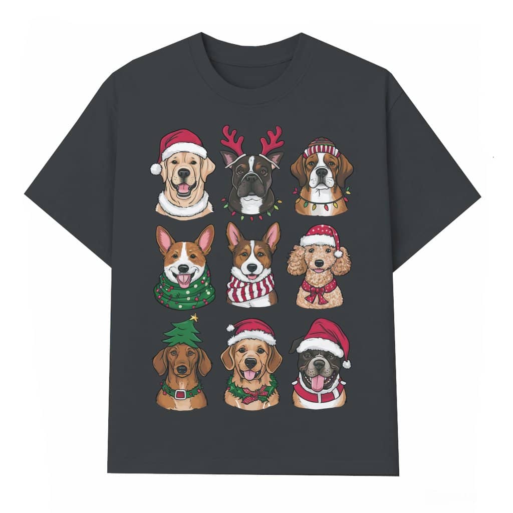 Christmas Dogs T-shirt – Christmas Gift for Dog Lover Cute