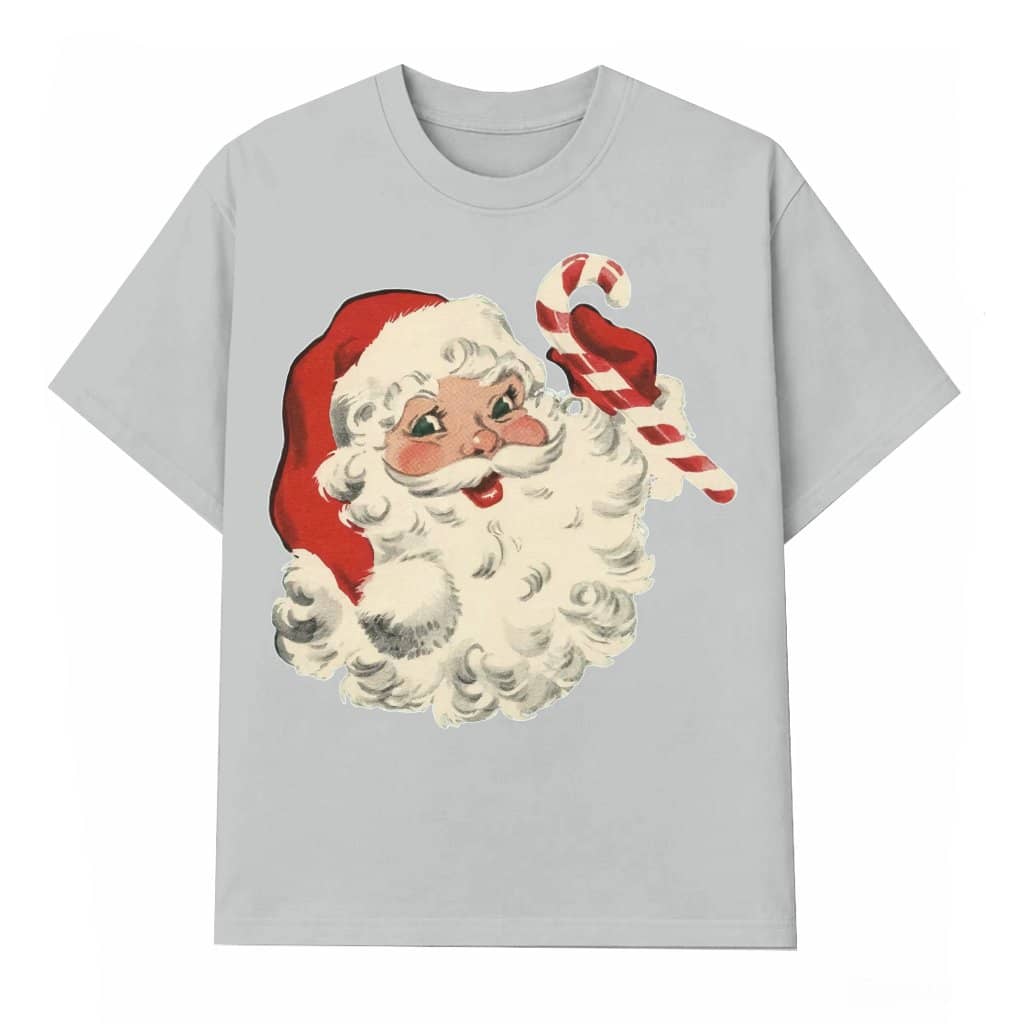 Vintage Santa Face T-shirt – Christmas Holiday Gift Funny Retro