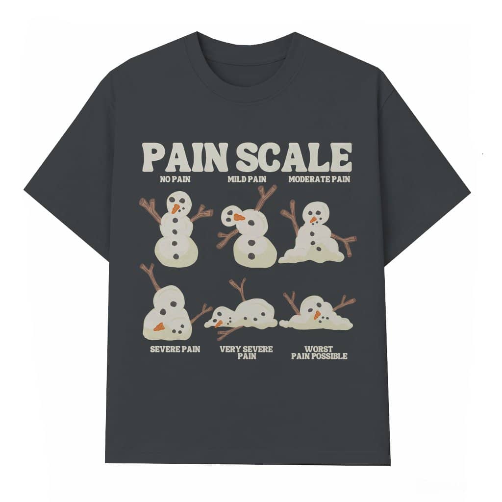 Funny Pain Scale T-shirt – Christmas Gift for Nurse Healthcare Worker