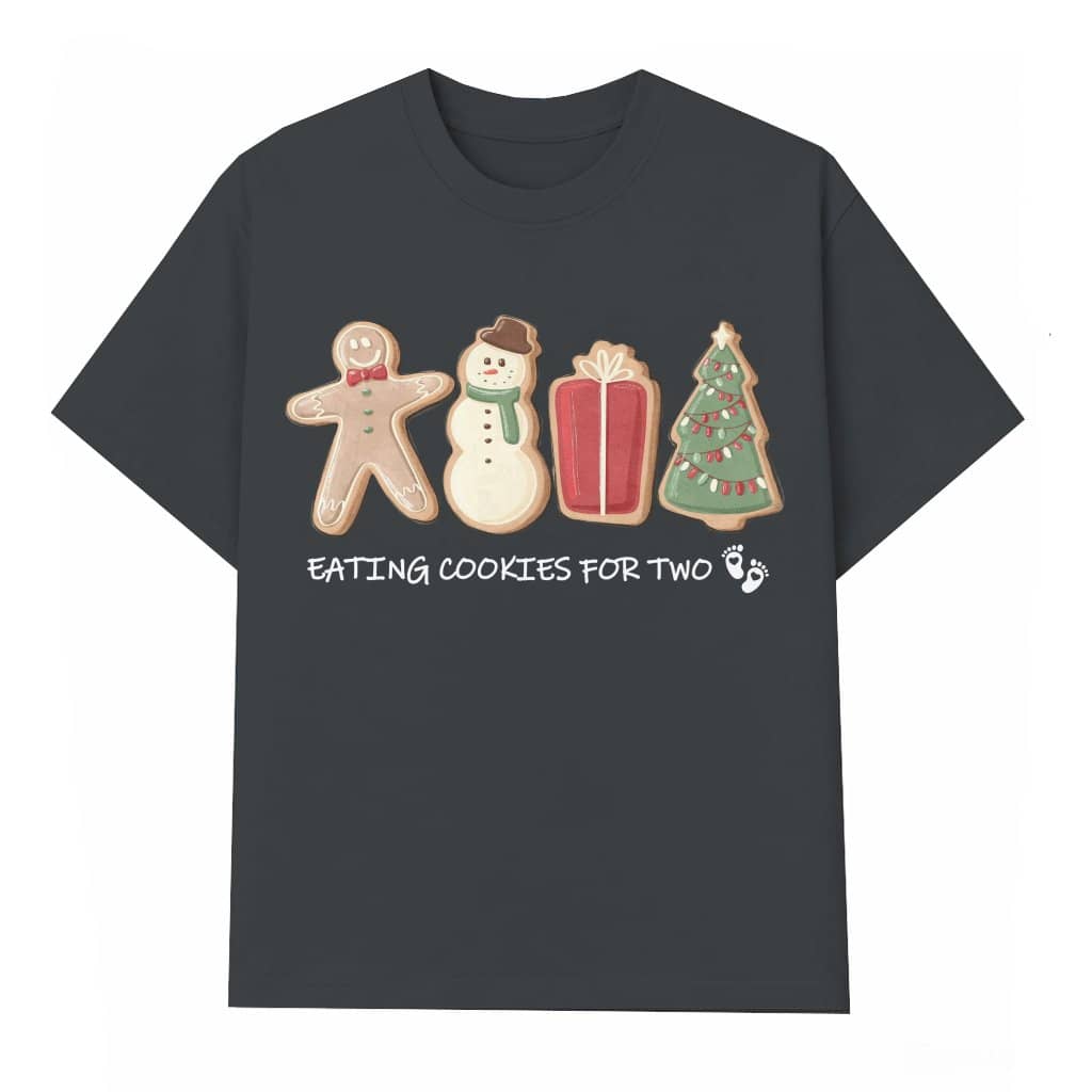 Funny Gingerbread Pregnancy Reveal T-shirt – Christmas Gift for Expecting Mom