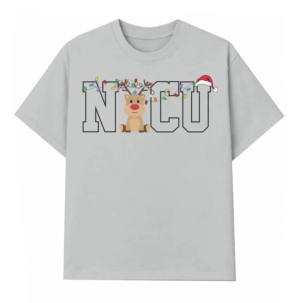 NICU Nurse Reindeer T-shirt – Christmas Gift for NICU Nurse Cute