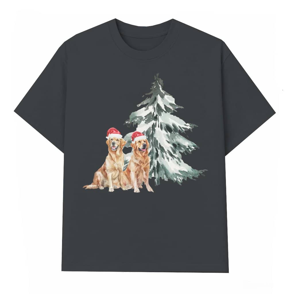 Golden Retriever Christmas Tree T-shirt – Christmas Gift for Dog Lover Cute