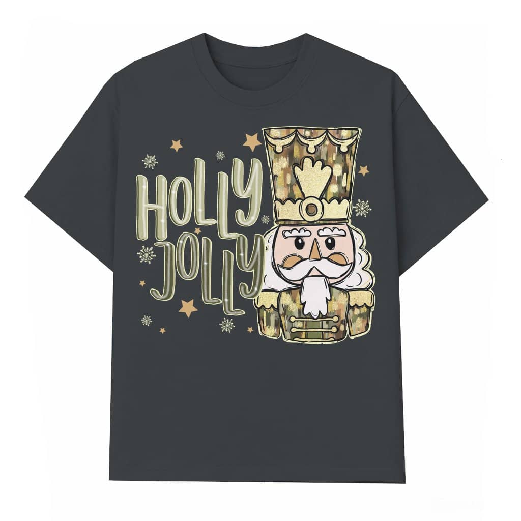 Glitter Camo Nutcracker Tee – Christmas Gift for Men Women Kids