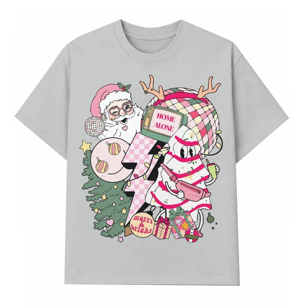 Santa Claus T-shirt – Christmas Gift for Women Funny Cute