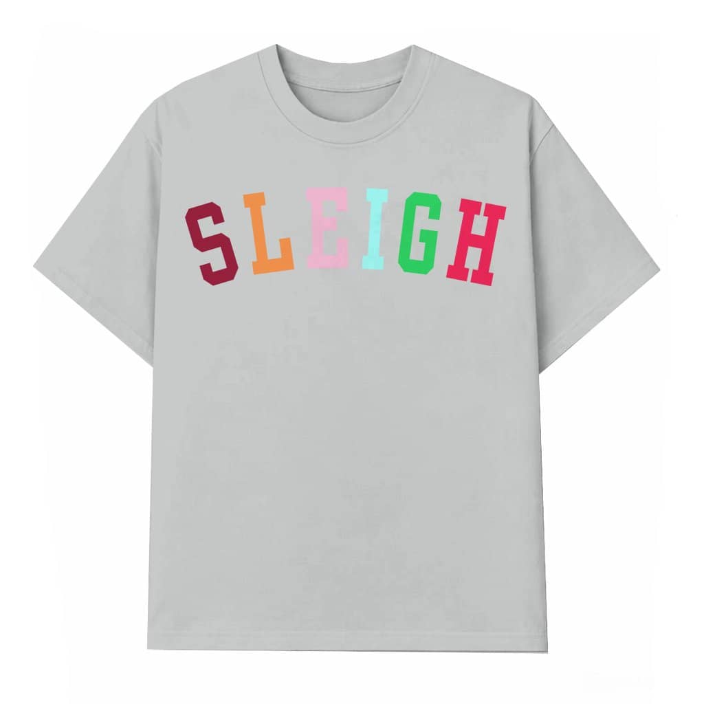 Cute Sleigh T-shirt – Christmas Gift for Women Trendy Crewneck