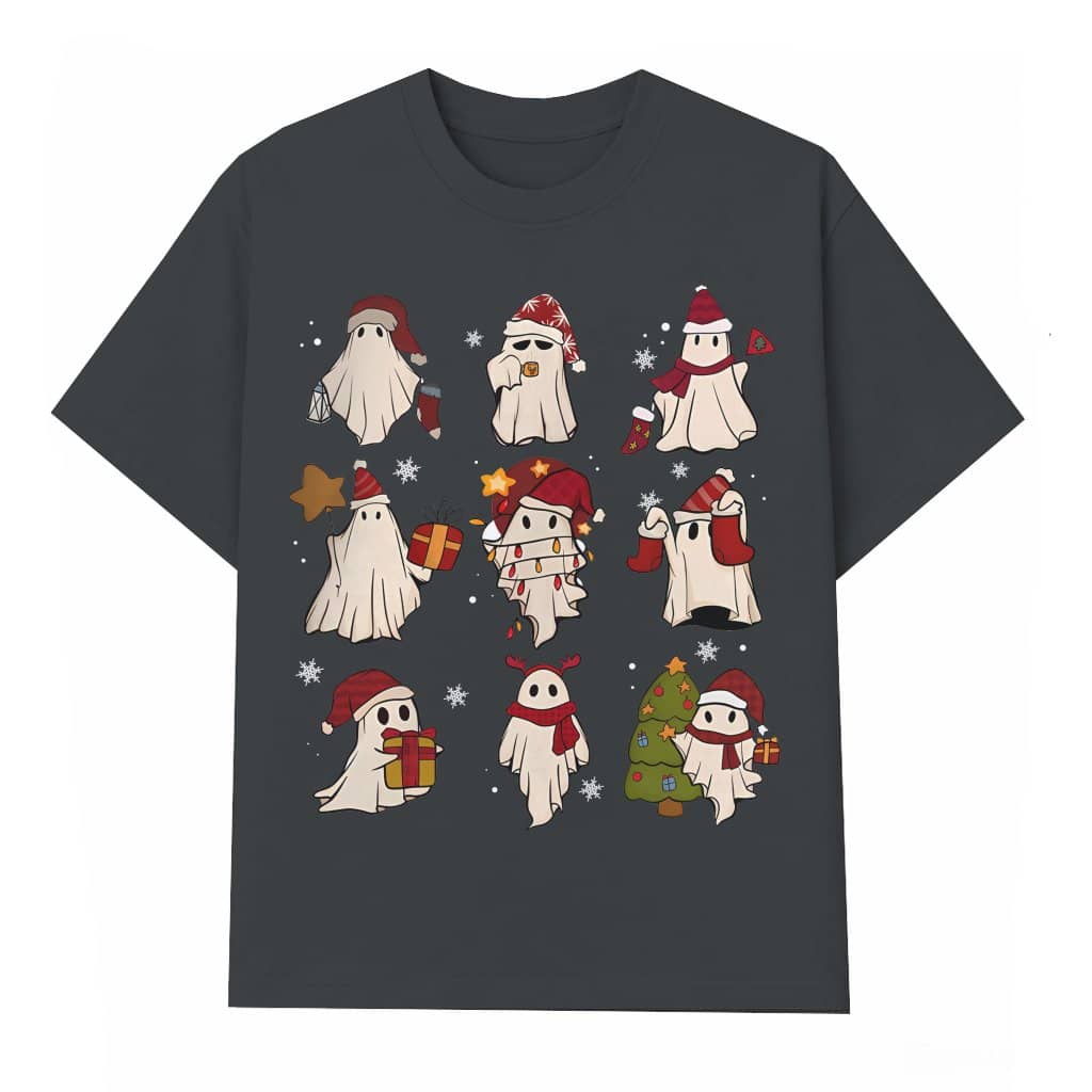 Funny Ghost T-shirt – Christmas Gift Santa Graphic