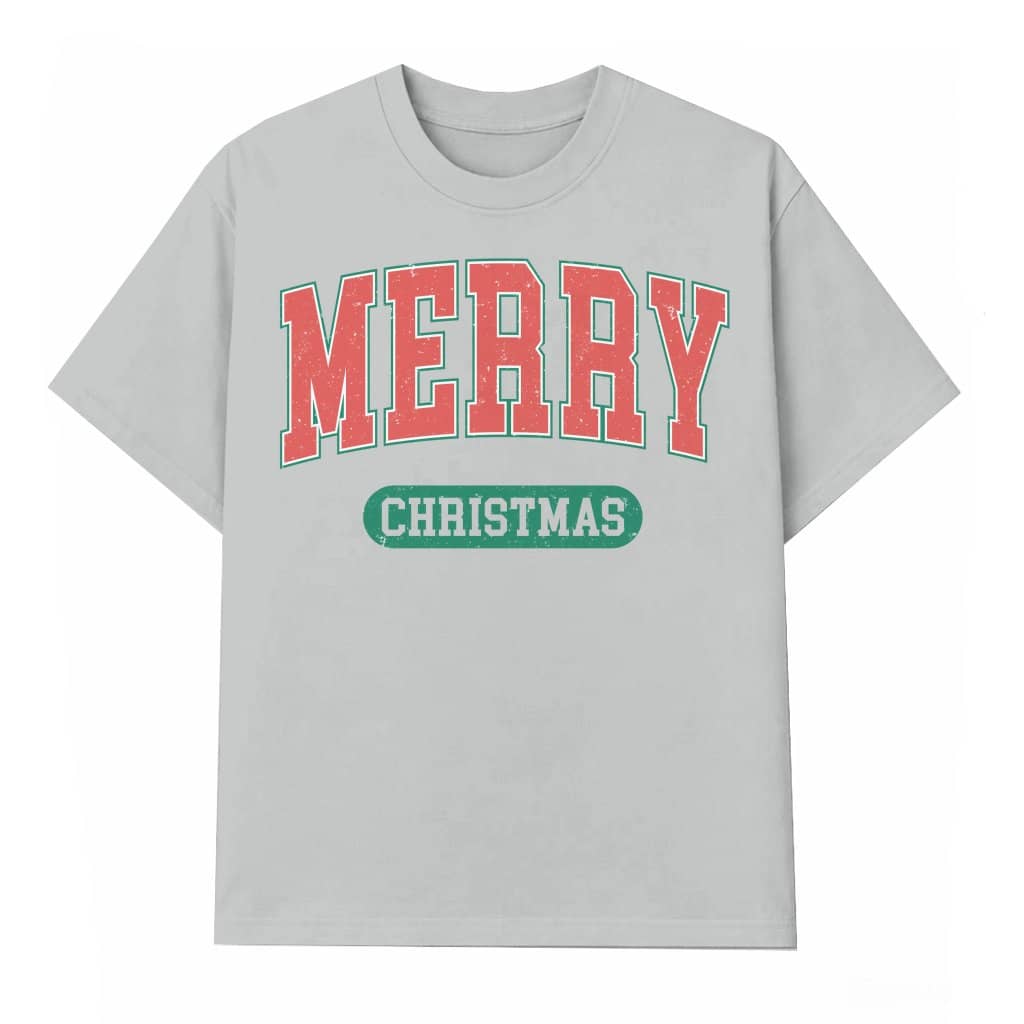 Retro Merry Christmas T-shirt – Vintage Family Gift for Women