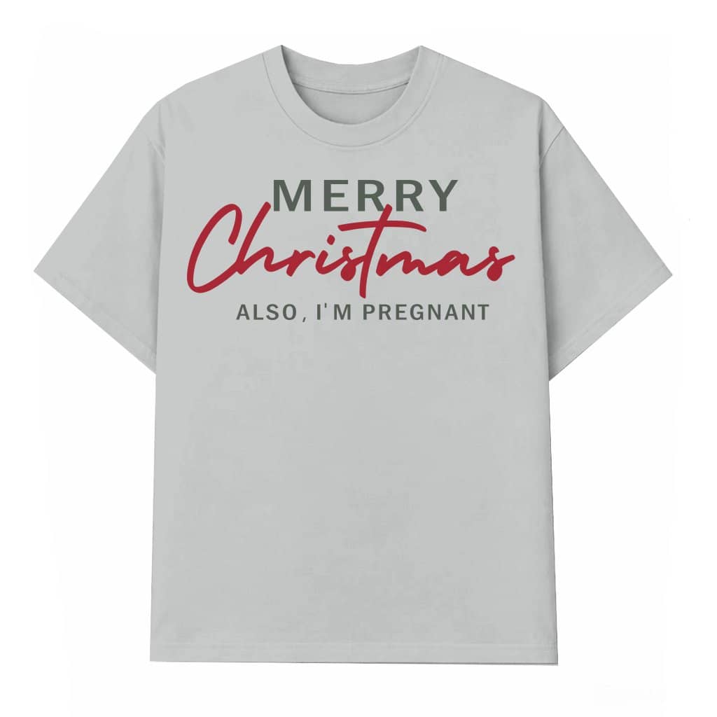 T-shirt Christmas Pregnancy Announcement – Gift for Mom To Be Cute