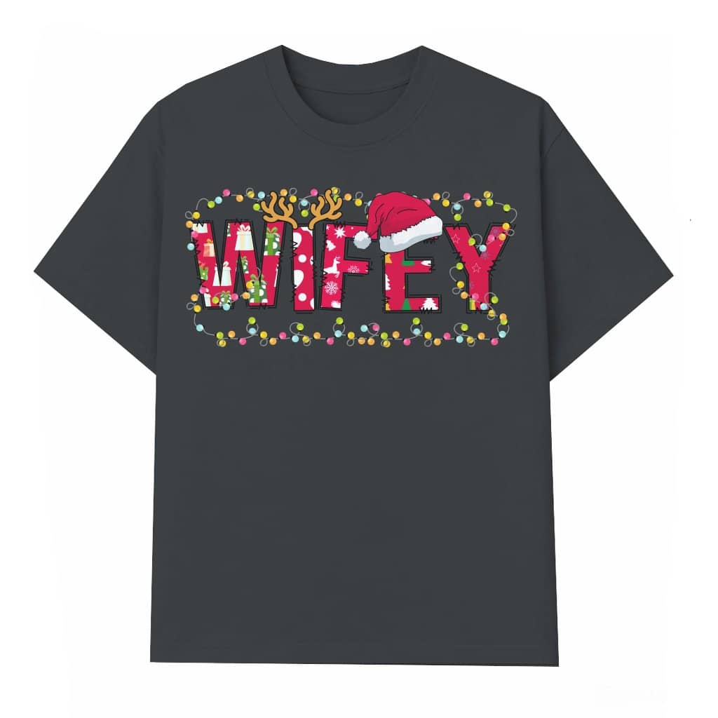 Wifey Hubby T-shirt – Christmas Matching Couple Gift
