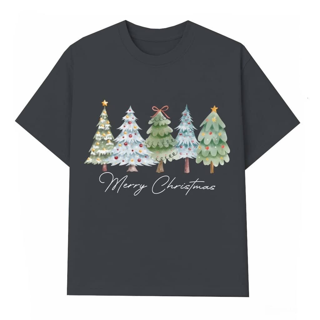Festive Christmas Tree T-shirt – Christmas Gift for Women