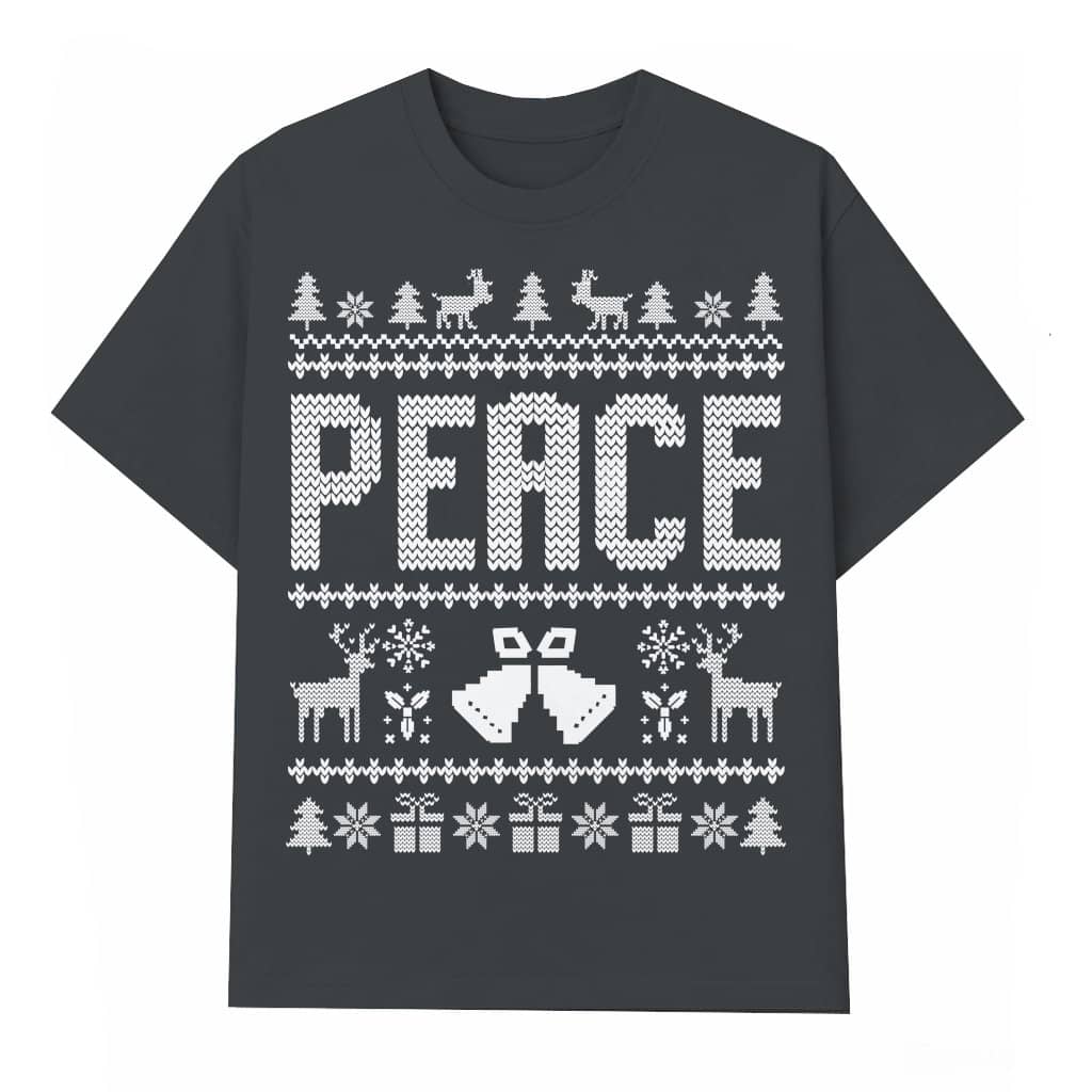 I Come in Peace Funny Ugly Christmas T-shirt – Christmas Gift for Couples Matching