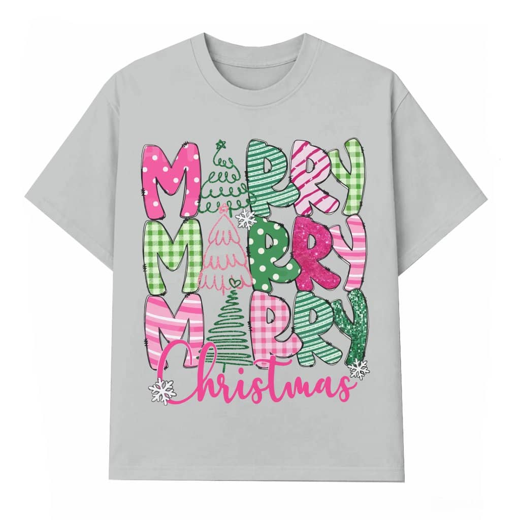 Pink Coquette Bow T-shirt – Merry & Bright Christmas Gift for Women