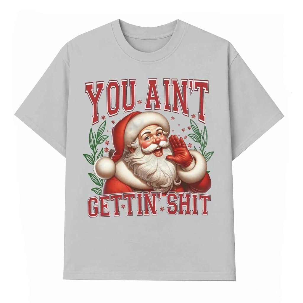 Funny Naughty List Santa T-shirt – Christmas Gift for Men Women Retro Vintage