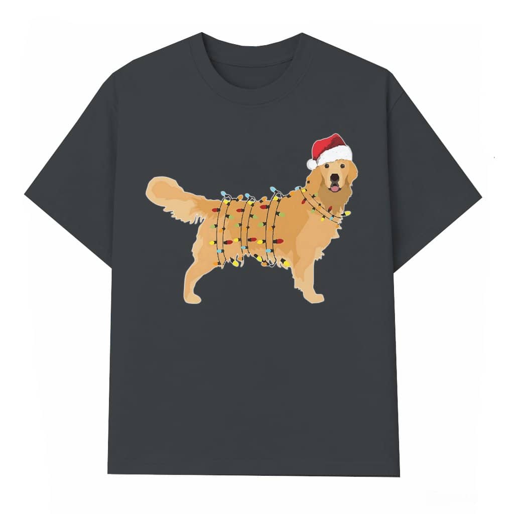 Cute Golden Retriever T-shirt – Christmas Gift for Dog Lovers Trendy