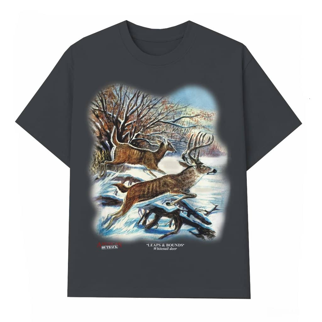 Whitetail Deer T-shirt – Wilderness Gift for Men Vintage Stag