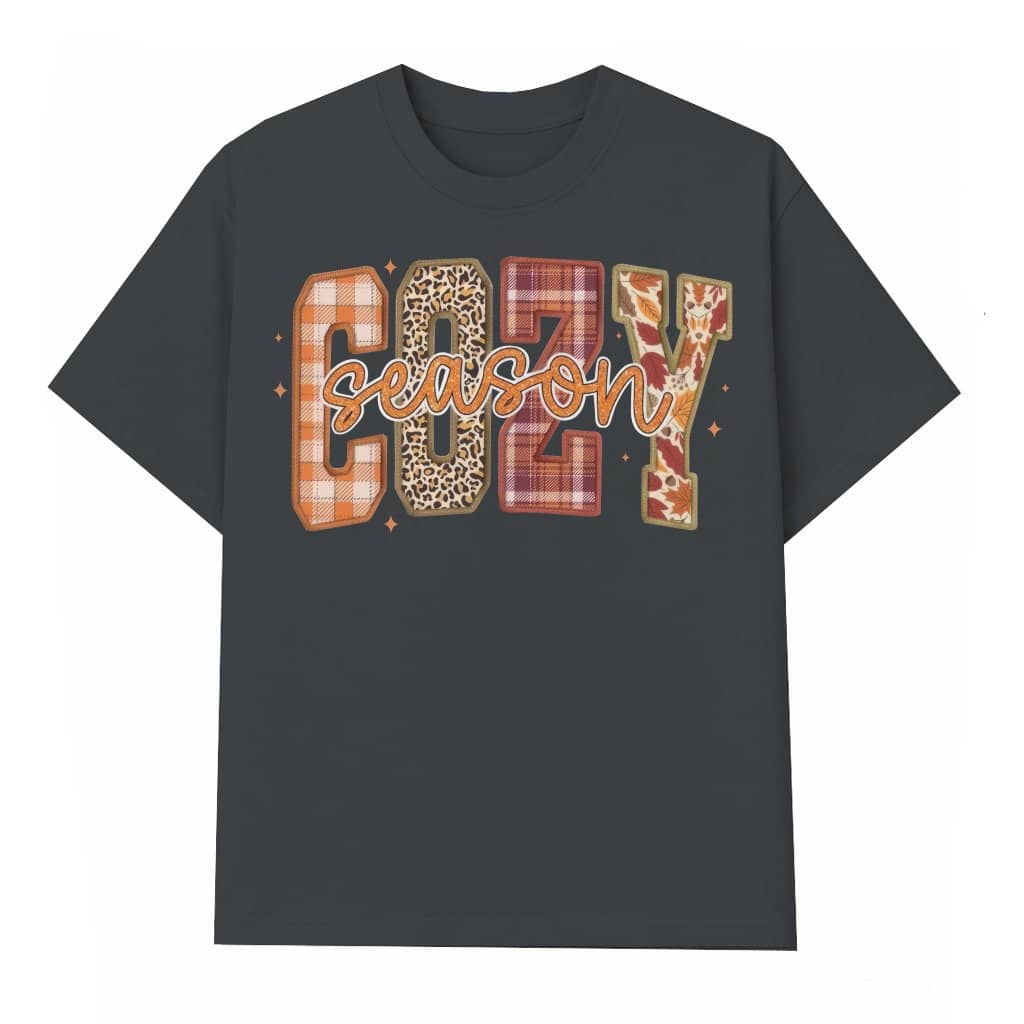 Cozy Season T-shirt – Fall Christmas Gift for Women Retro