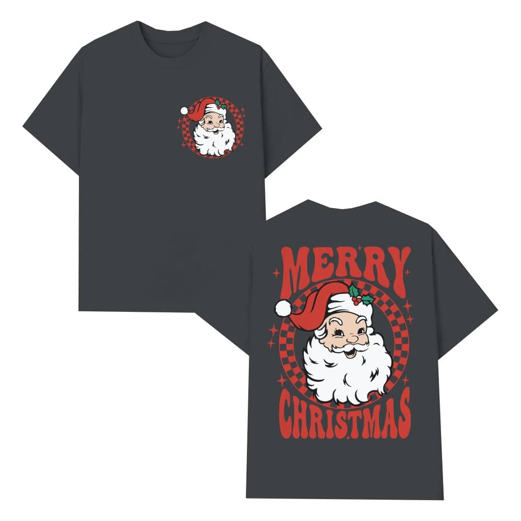 Vintage Santa T-shirt – Christmas Gift for Men Women Retro Cute