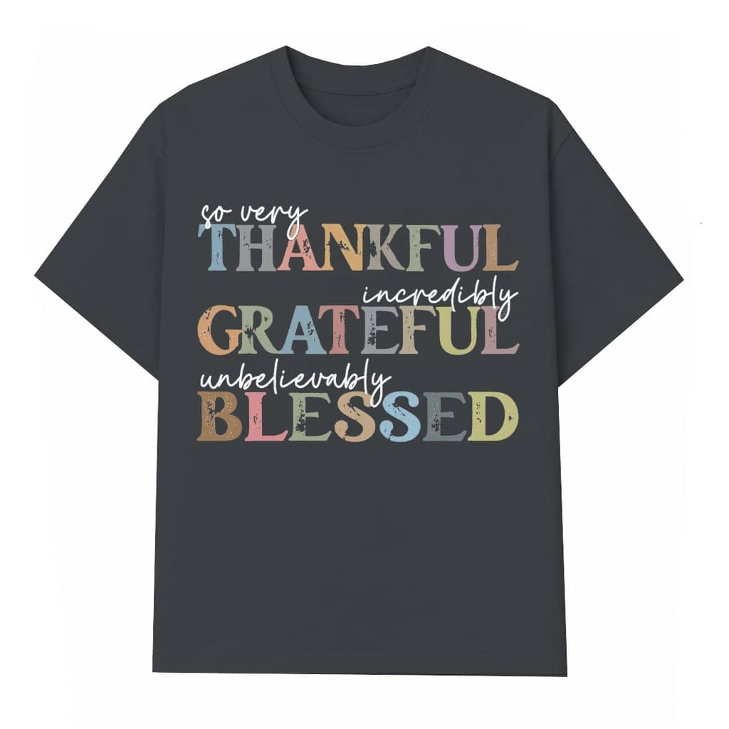 Grateful Spirit T-shirt – Thanksgiving Thankful Blessed Gift