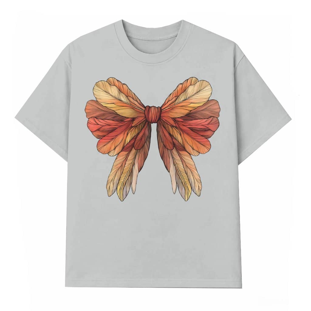 Coquette Bow Turkey Thankful T-shirt – Thanksgiving Gift for Women Retro