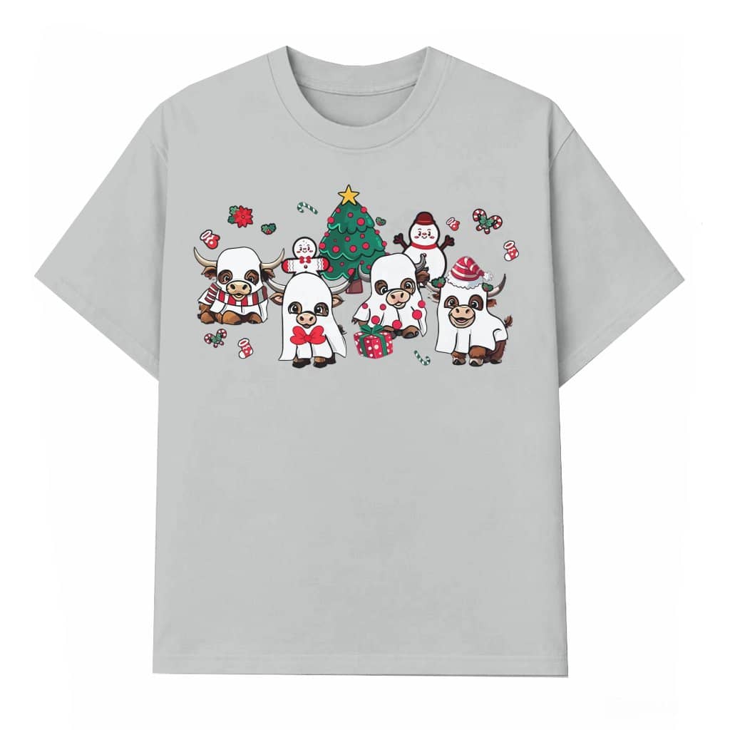 Highland Cow T-shirt Christmas – Gift for Cow Lover Funny Western