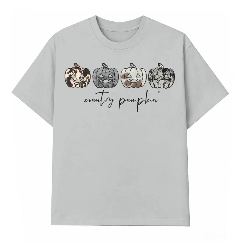 Leopard Pumpkin T-Shirt – Halloween Gift Fall Country Western