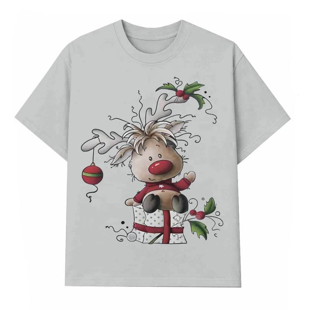 Funny Reindeer T-shirt – Christmas Gift for Men Women Kids Holiday Apparel