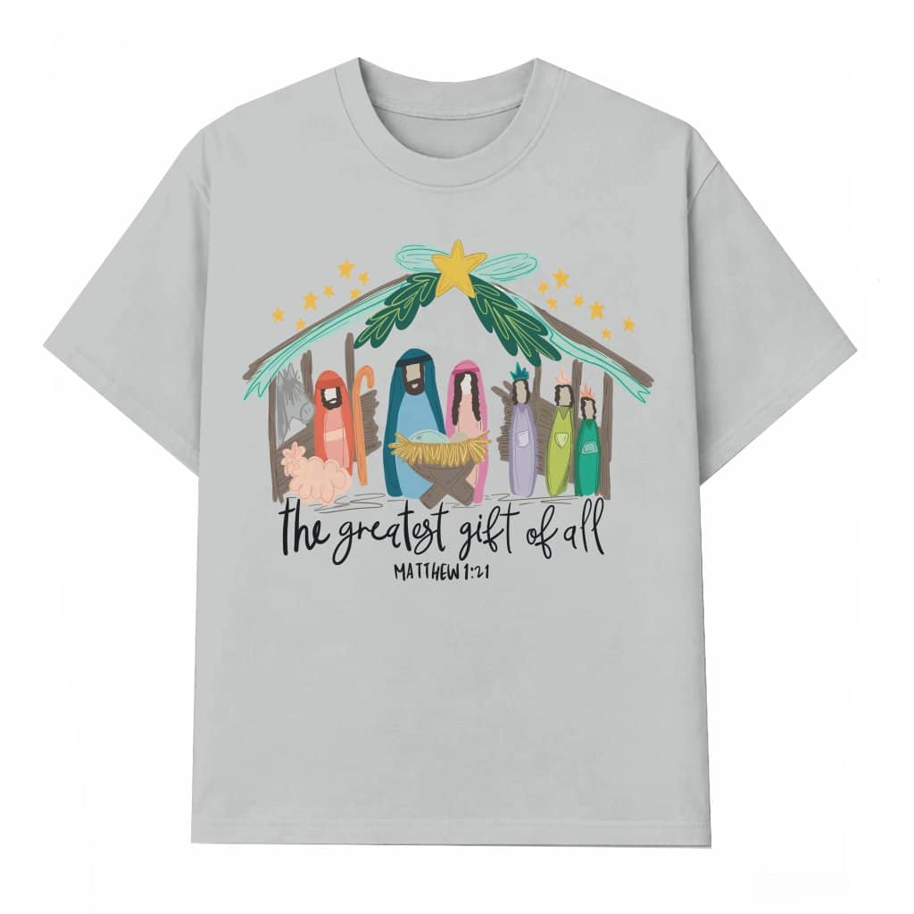 Christian Nativity Scene T-shirt – Christmas Gift for Men Women Religious Classic