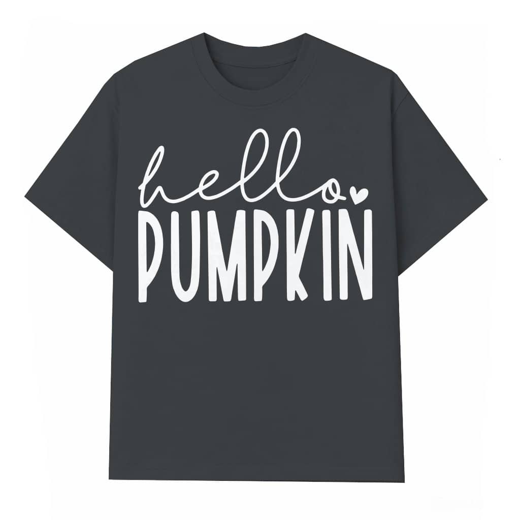 Hello Pumpkin T-shirt – Fall Halloween Thanksgiving Gift for Her Cute