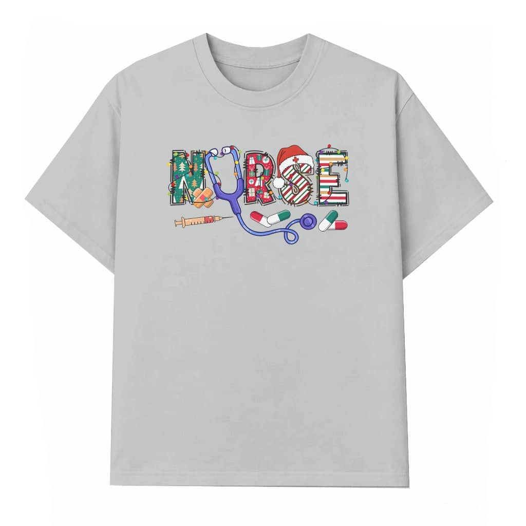 Cute Holiday Nursing T-shirt – Christmas Gift for Nurse