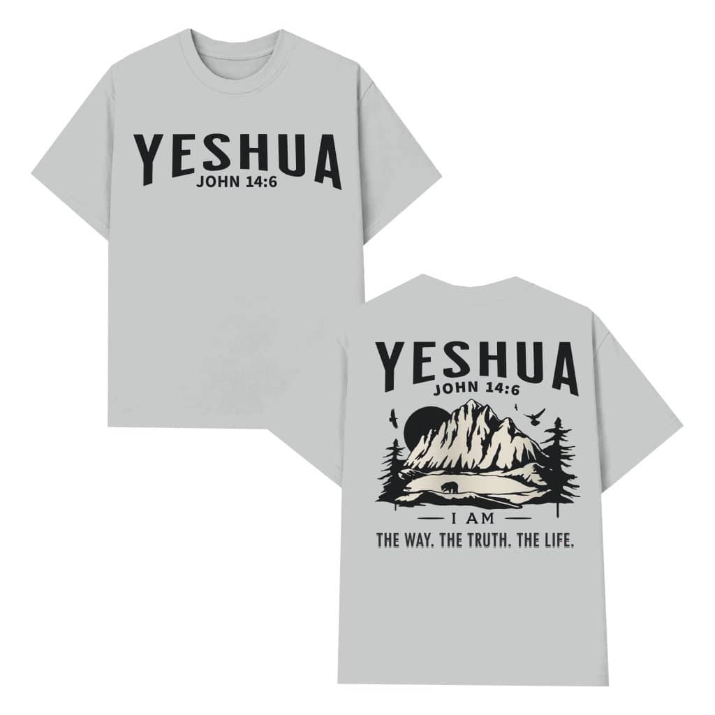 Yeshua John Mountain Scripture T-shirt – Christian Faith Gift for Him Her