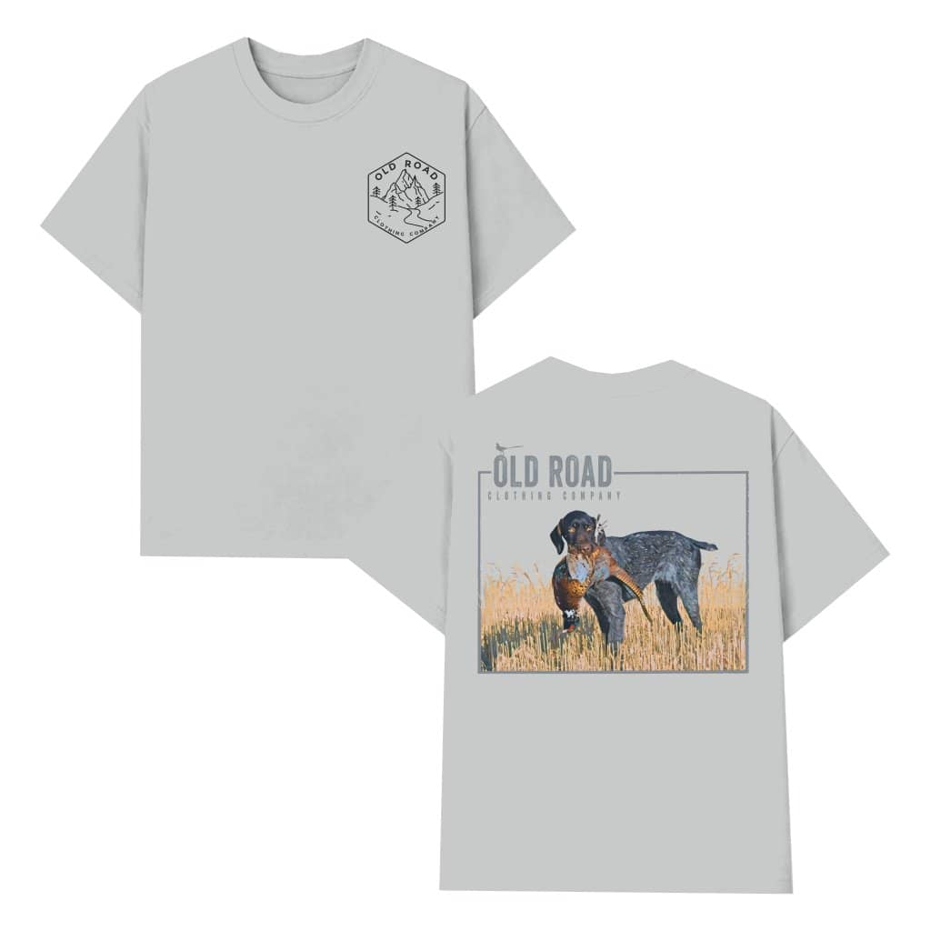 Hunting Dog with Pheasant T-shirt – Hunting Gift for Hunter