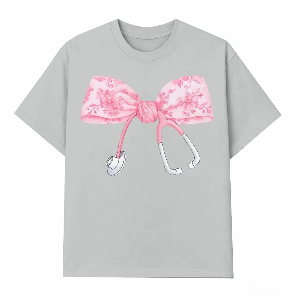 Coquette Nurse T-shirt – Gift for Nurse Stethoscope Bow Cute
