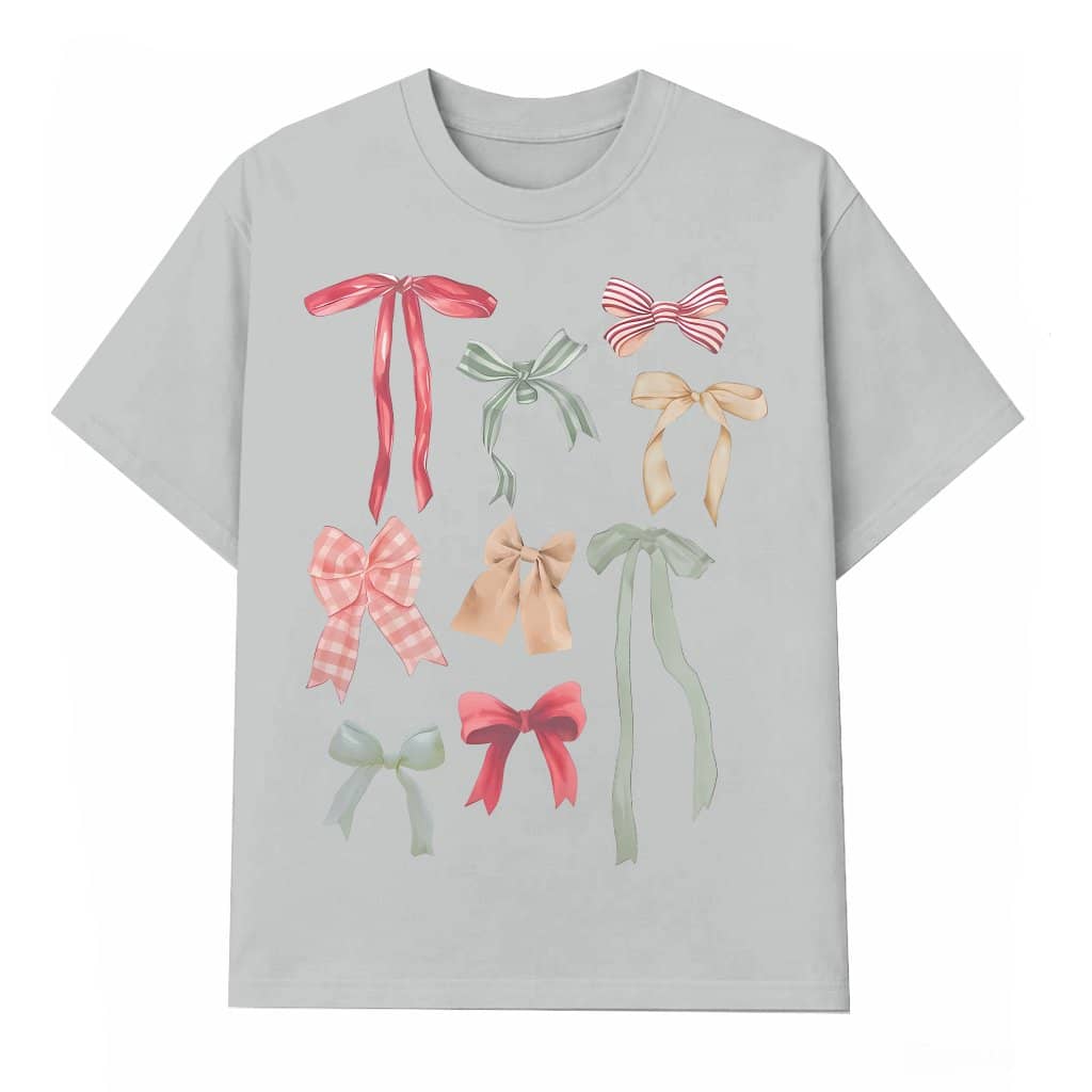 Classic Bow Graphic T-shirt – Christmas Gift Unisex