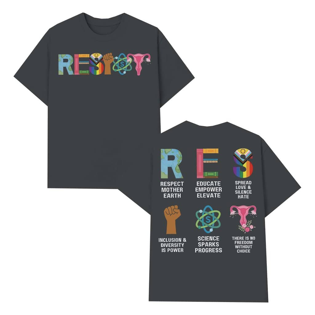 RESIST T-shirt – Gift for Her Feminist Pro Choice Equality Science Diversity Graphic