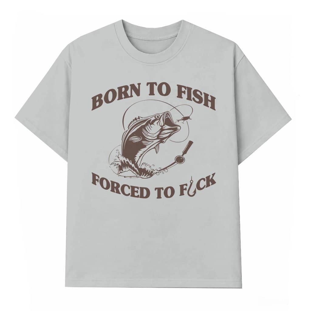 Born to Fish T-shirt – Funny Retro Bass Fisherman Gift for Men