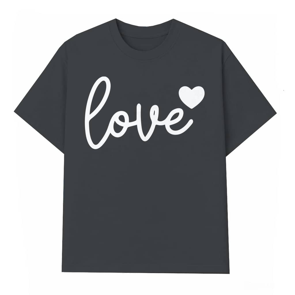 Love Heart T-shirt – Valentines Day Couple Gift for Her