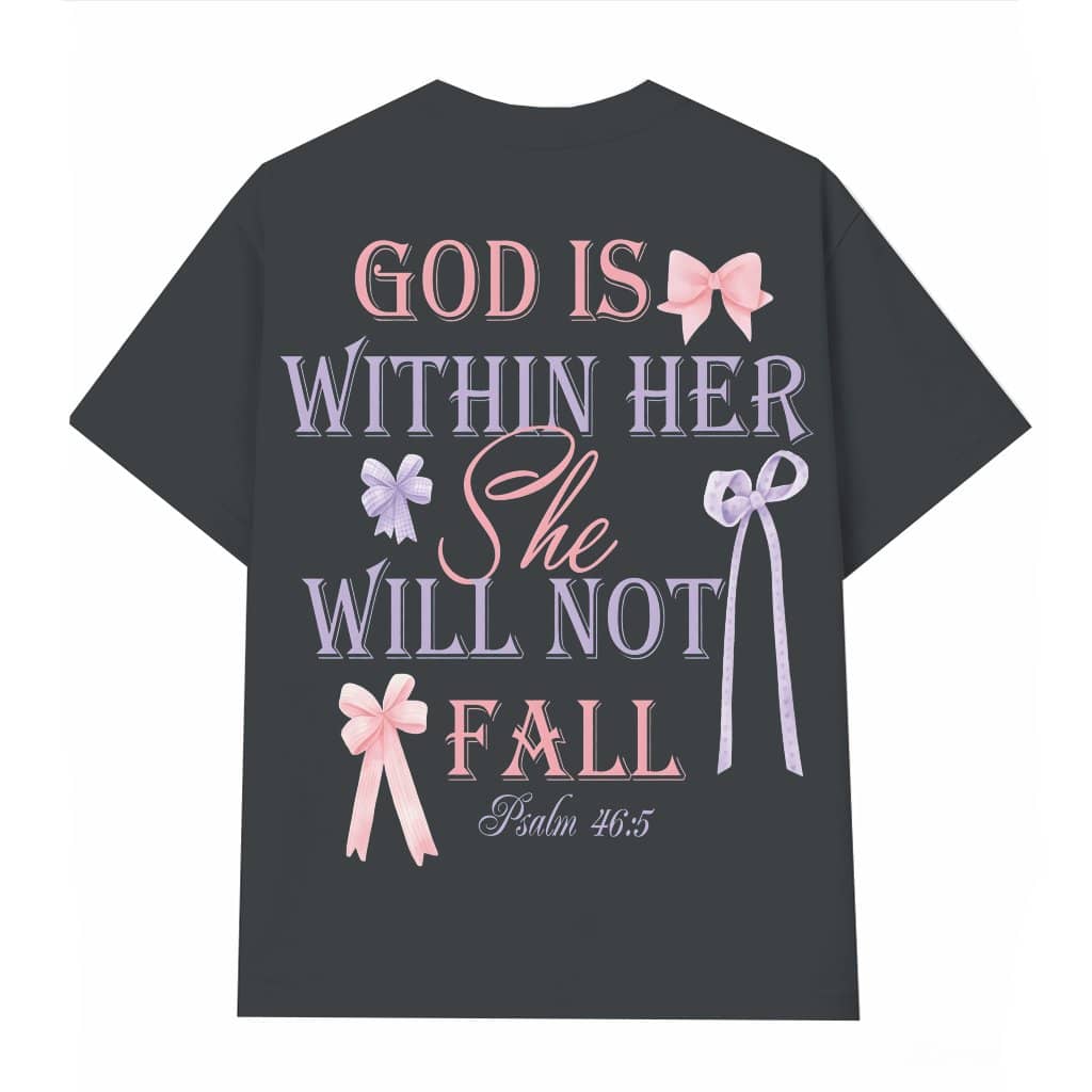 Letter Print Drop Shoulder T-shirt – Gift for Women Casual Style