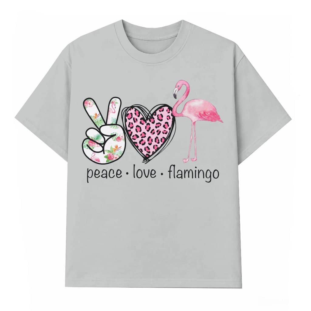 Peace Love Flamingo T-shirt – Beach Lover Gift for Women Men Funny