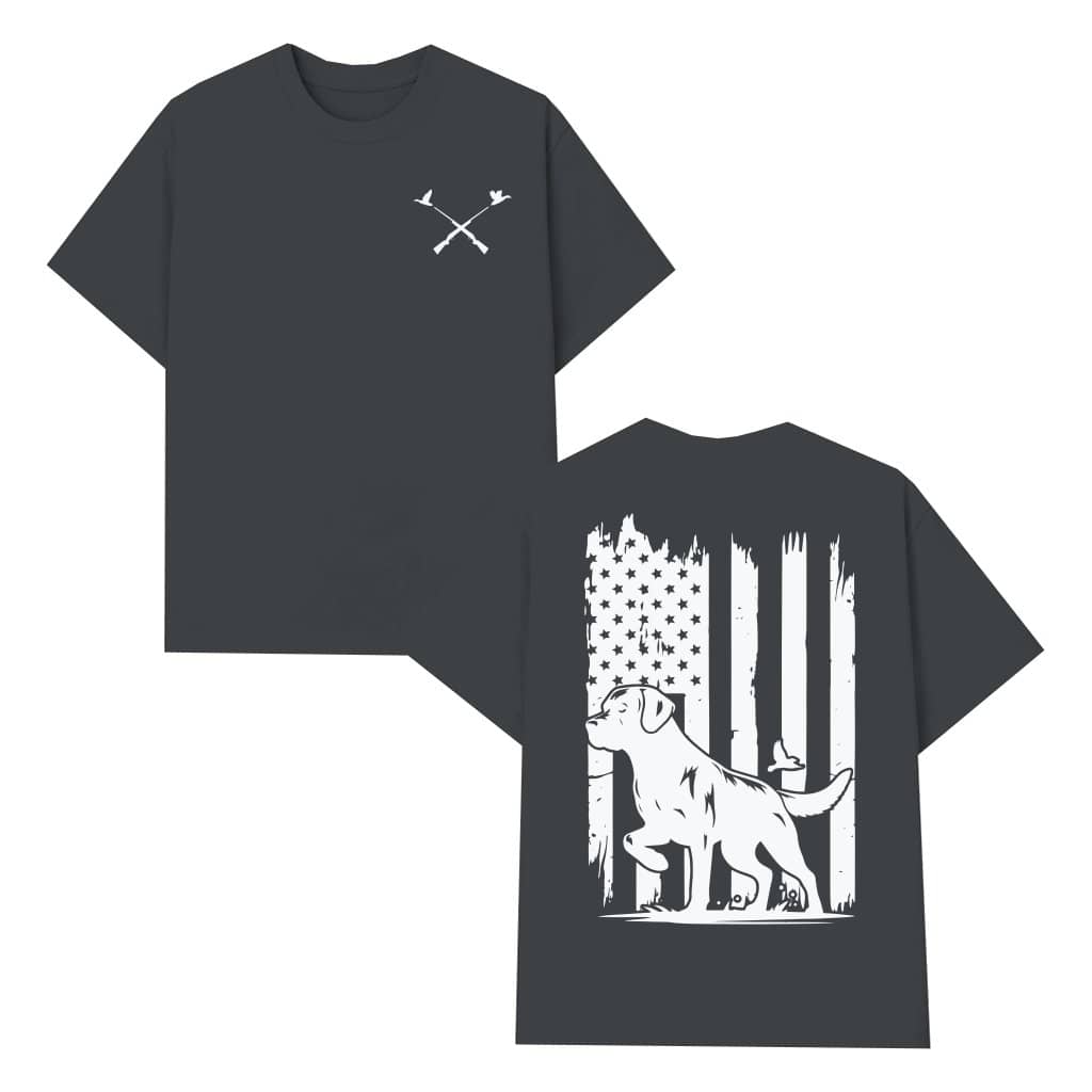 Hunting and Fishing T-shirt – Gift for Dad American Flag Outdoor Sports