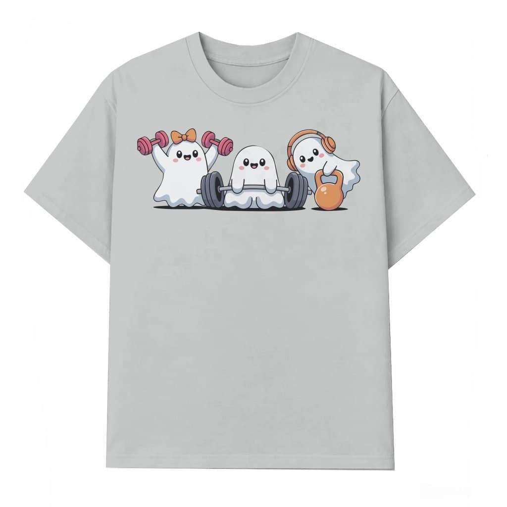 Spooky Gym Ghost T-shirt – Halloween Gift for Gym Lover Vintage Washed