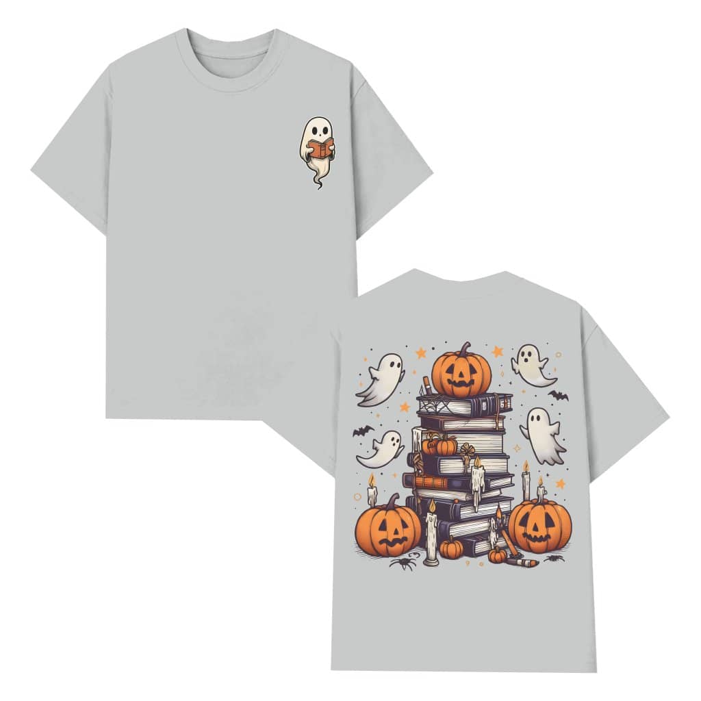 Librarian Ghost T-shirt – Halloween Gift for Book Lover Teacher Spooky
