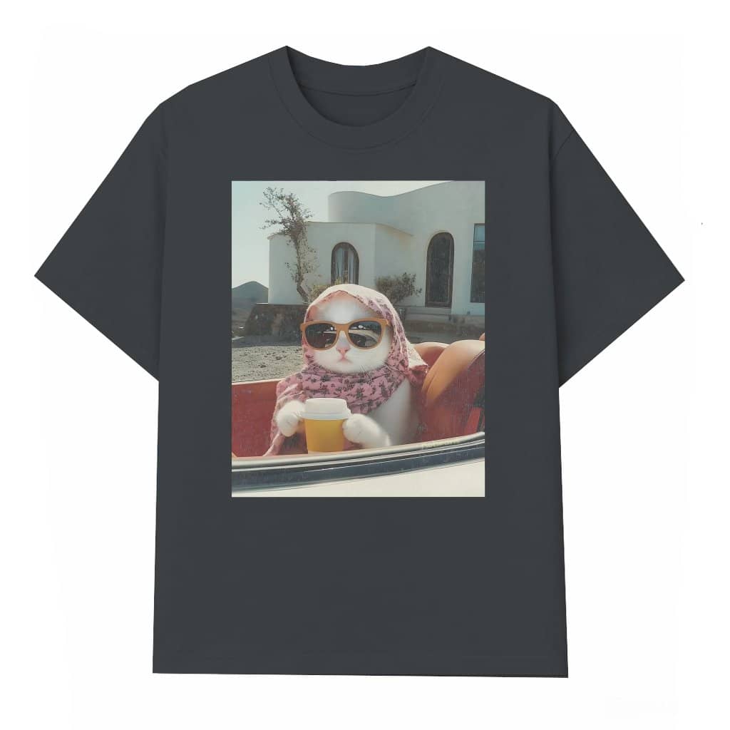 Funny Chill Girl Vintage Cat T-Shirt – Birthday Gift for Girls