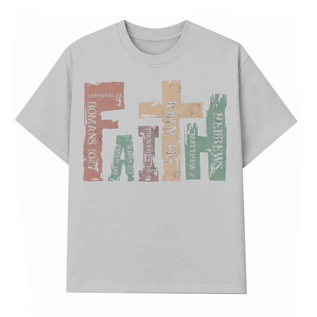 Retro Faith Christian Jesus Cross Graphic T-shirt – Christian Gift Vintage