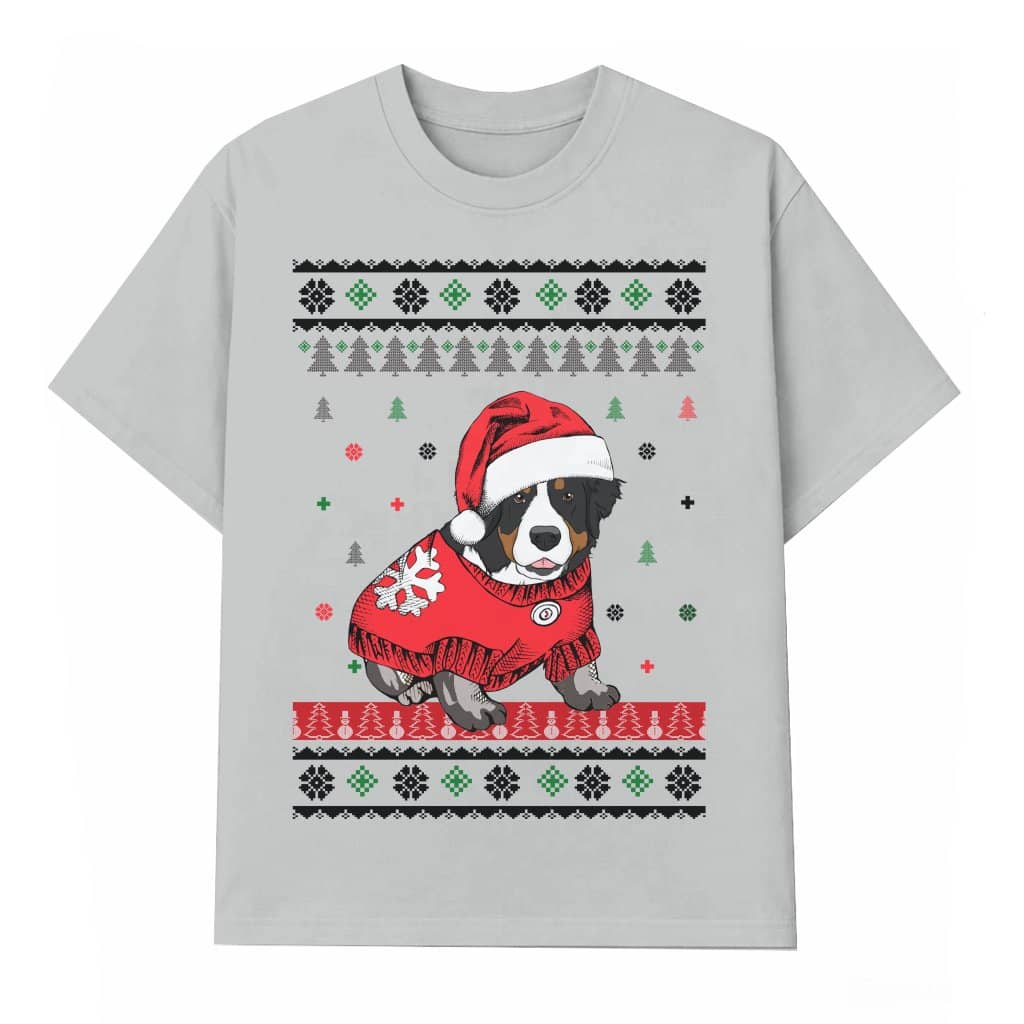 Bernese Mountain Santa Ugly Sweater T-shirt – Christmas Gift for Dog Lover