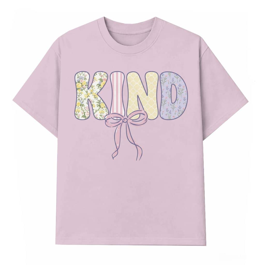 Coquette Be Kind T-shirt – Gift for Teacher Floral Cute Inspirational Retro