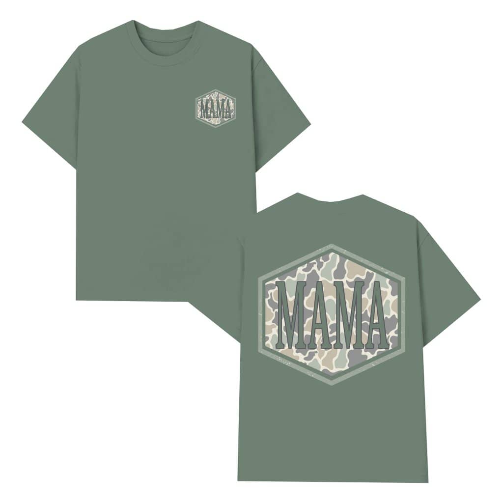 Duck Camo Mama T-shirt – Mother's Day Gift for Mom Retro Varsity