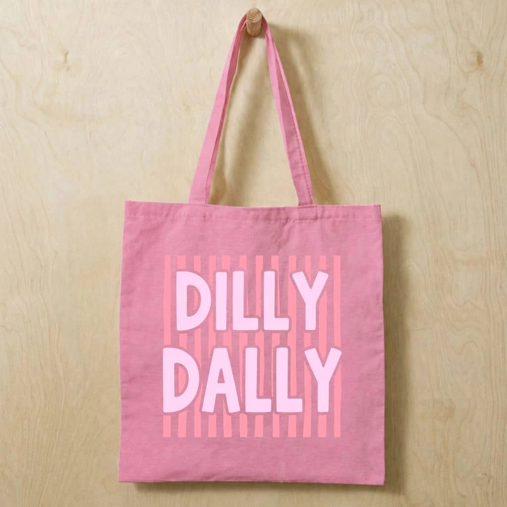Dilly Dally Cotton Tote Bag Mother's Day Gift for Mom – Cottagecore Summer