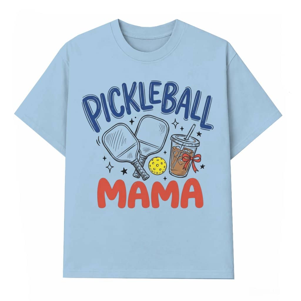 Retro Pickleball Mama T-shirt – Match Day Gift for Sports Mom Iced Coffee Funny