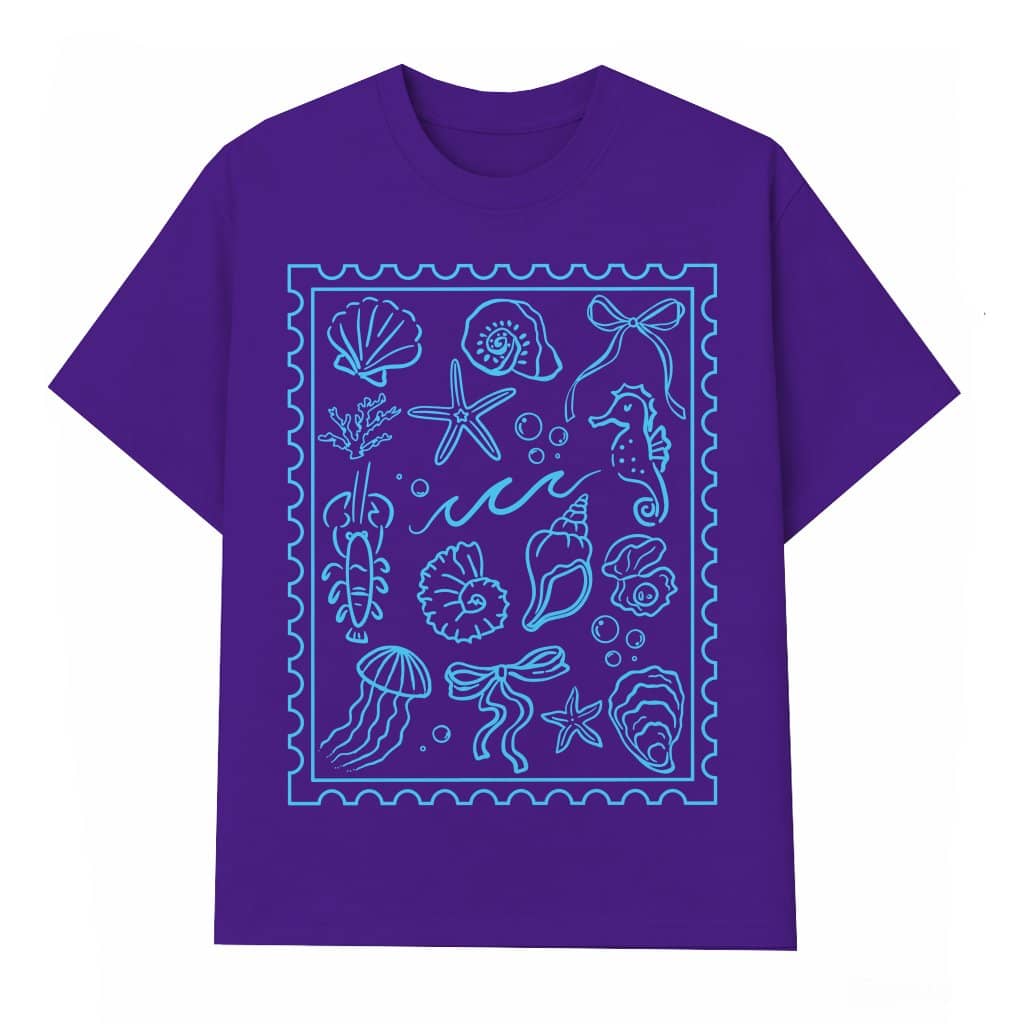 Summer Vibes Sea Animal T-shirt – Summer Vacation Gift for Beach Lover