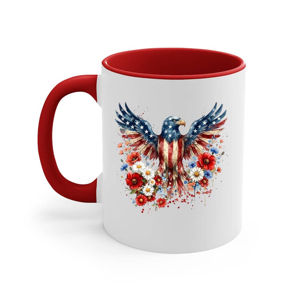 Bald Eagle Accent Mug – USA 250th Anniversary Gift for Proud American, Patriotic Cup